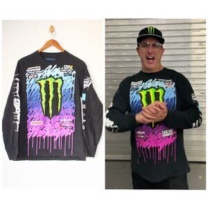Rare Monster Hoonigan t shirt Small Limited Edition Ken Block Tire Slayer Race